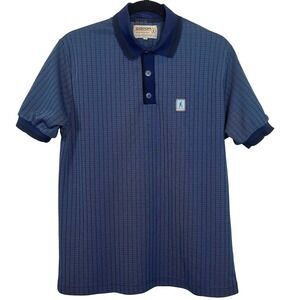 COCOA Wave Y2K Vintage Project Blue Black Men's M Short Sleeve Polo Shirt Retro‎